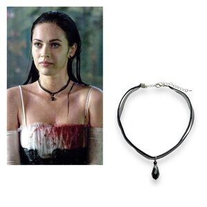 💋🔪 Jennifer’s Body inspired prom night black crystal choker, Jennifer Check